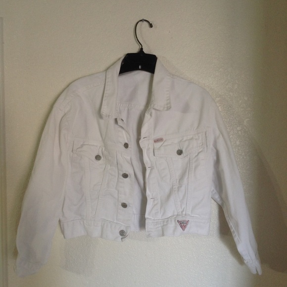 guess white jean jacket